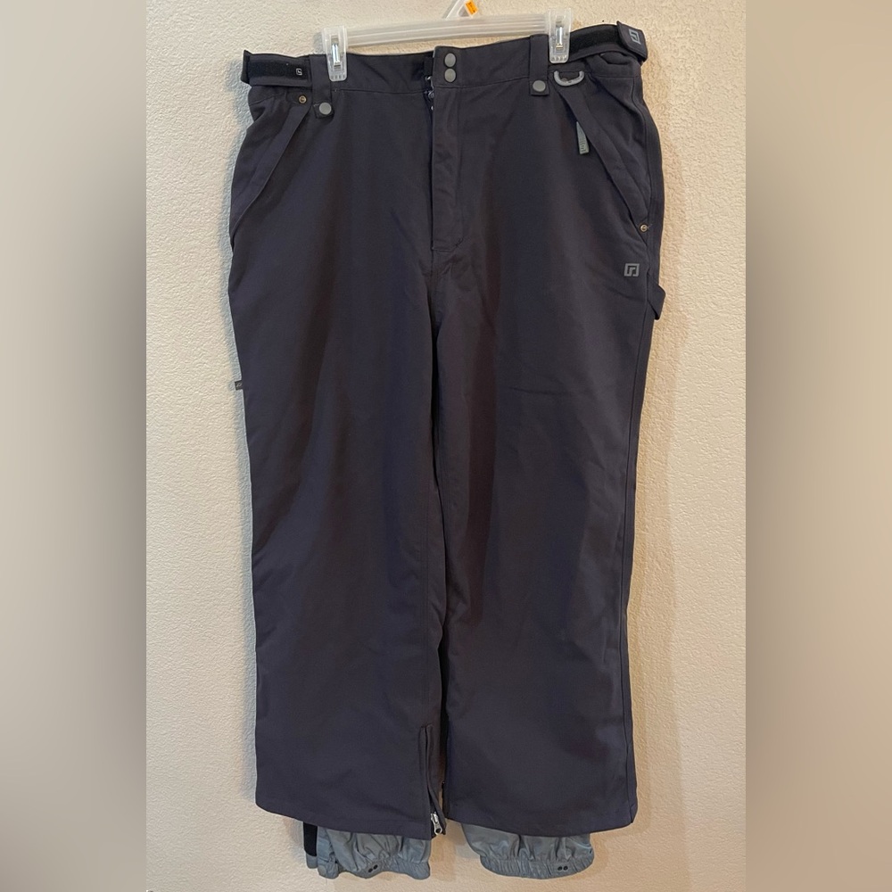 Ride Snowboards MTNdry Series Waterproof Snow Pants Dark Gray Vintage Y2K